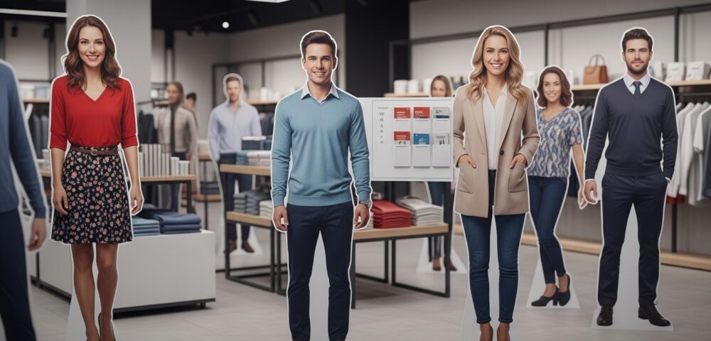 Jak zaprojektować postać z tektury, która przyciągnie klientów?